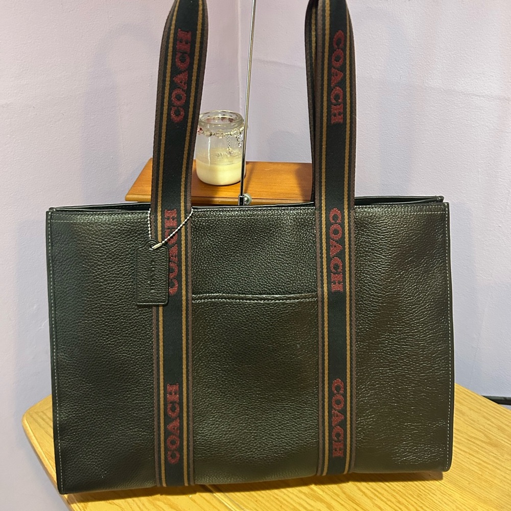 Coach Smith Large Tote Shoulder Bag Pebble Leather CU996